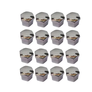 گل پیچ رینگ خودرو طرح روکش استیل مدل size 17 - بسته 16 عددی