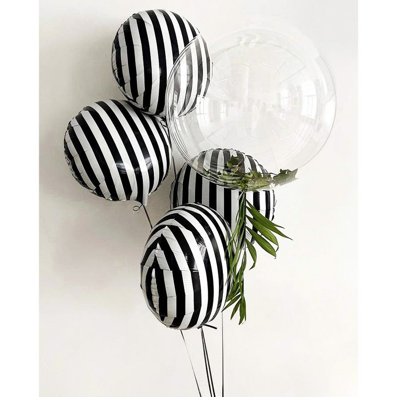 بادکنک فویلی لاکی بالونز مدل راه راه کد 1309