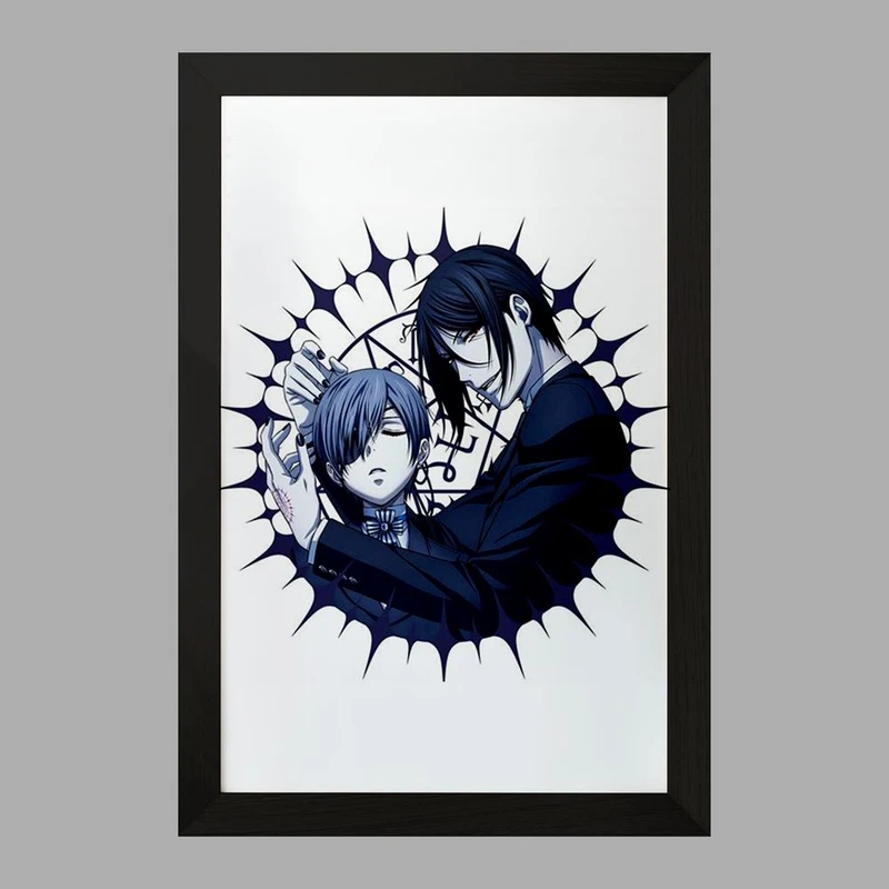 تابلو خندالو مدل سباستین و شیل انیمه خادم سیاه Black Butler  کد 16327