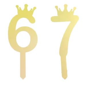 تاپر کیک هانستو مدل عدد 67 کد TPN67 مجموعه 2 عددی