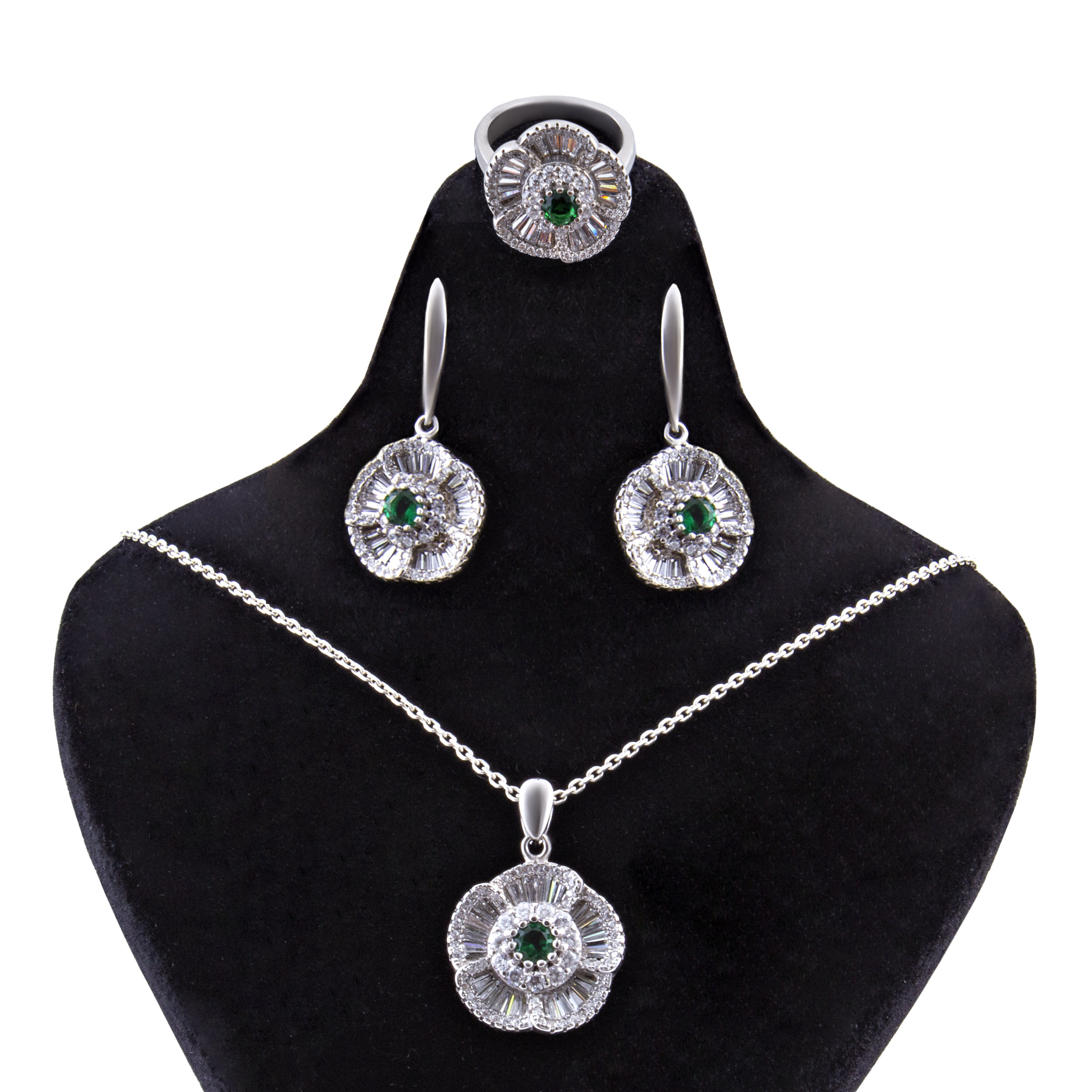   نیم ست نقره زنانه بازرگانی میلادی کد NTR_082