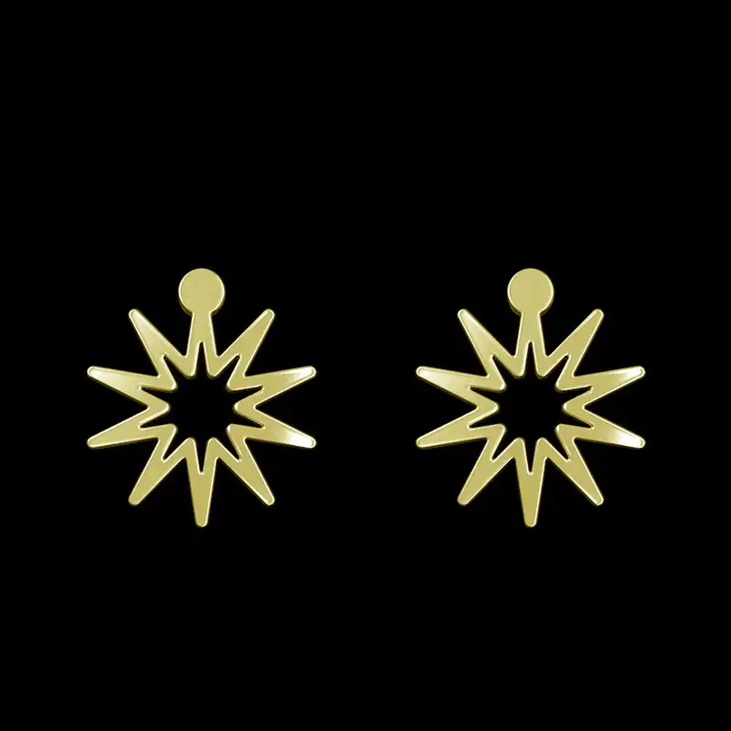 گوشواره طلا 18 عیار زنانه مدوپد مدل ستاره کد GA1-15456