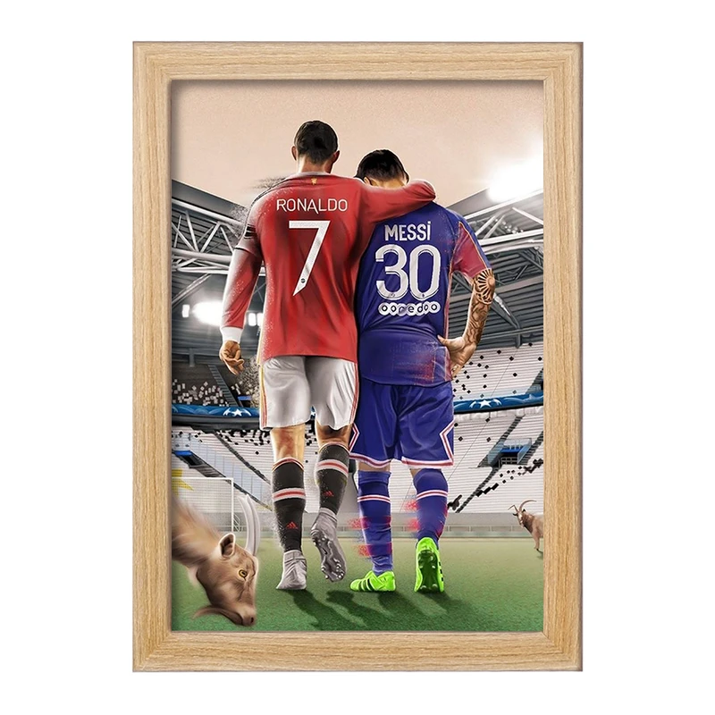 تابلو خندالو مدل کریستیانو رونالدو و لیونل مسی  کد 14000