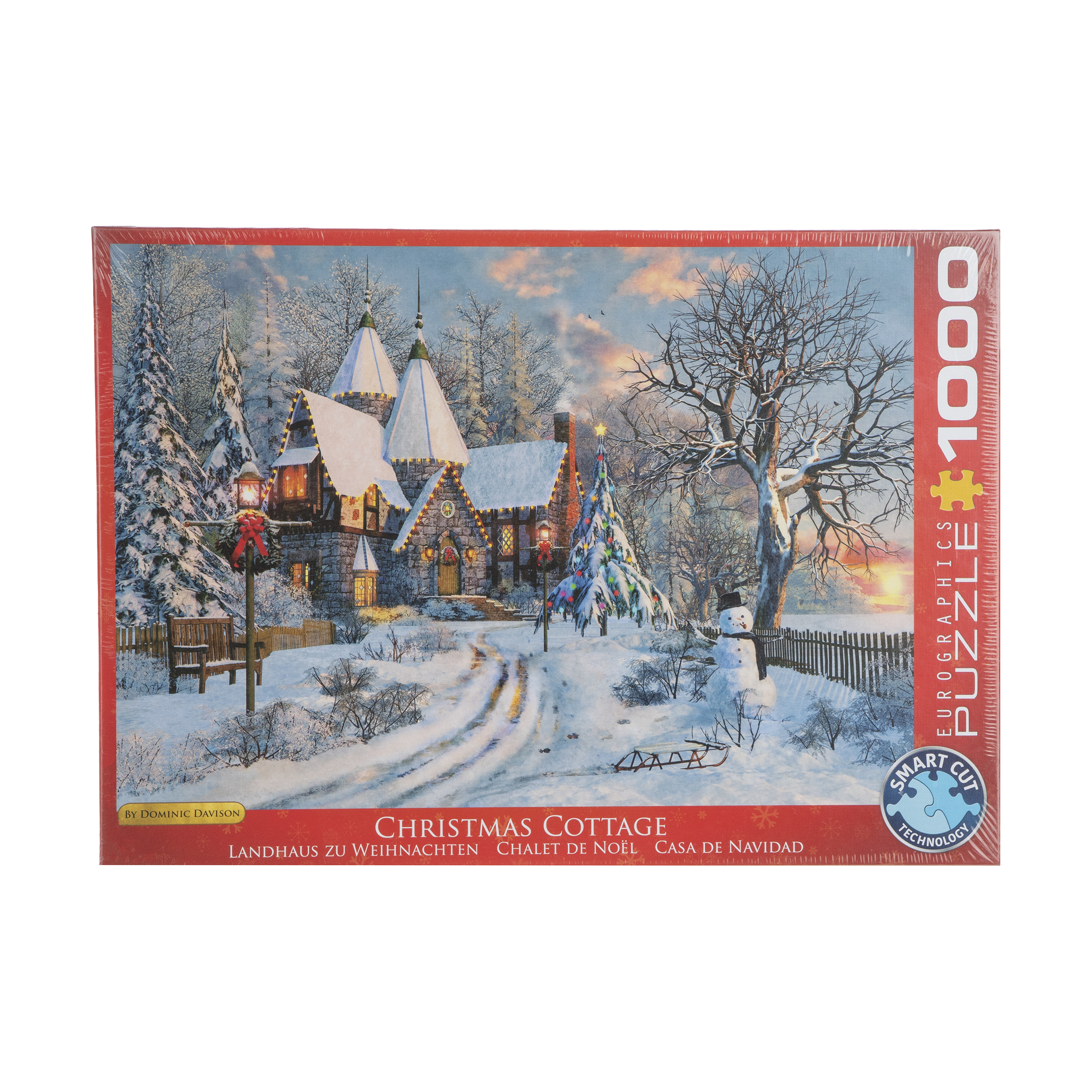 پازل 1000 تکه یوروگرافیکس پازلز طرح Christmas Cottage کد 0790-6000