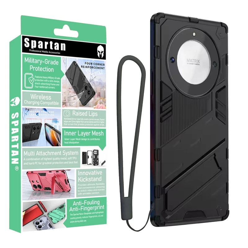 کاور اسپارتان مدل Bibercas Strap مناسب برای گوشی موبایل آنر Magic 5 Lite به همراه بند