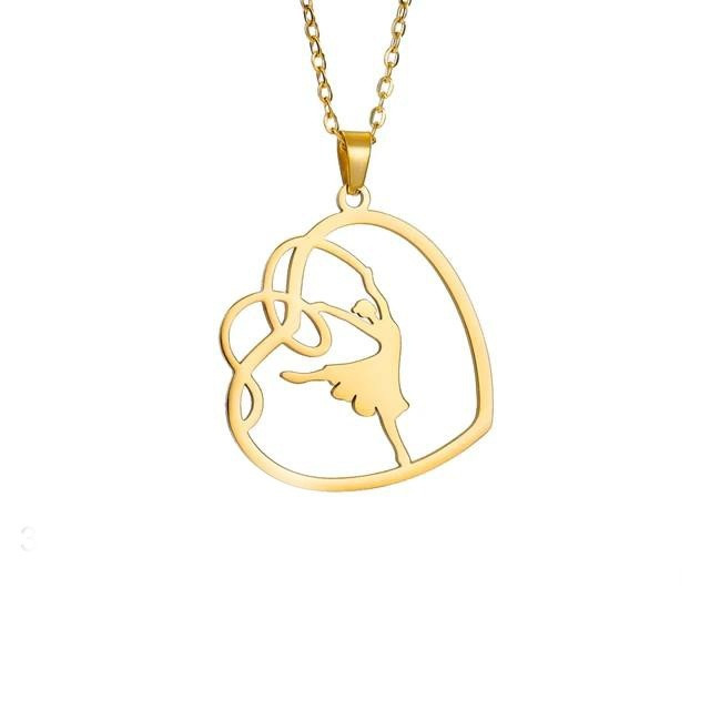 گردنبند طلا 18 عیار زنانه مدل رقص باله