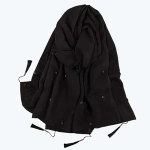 شال زنانه مدل نخی مجلسی مروارید دار کد ti1478