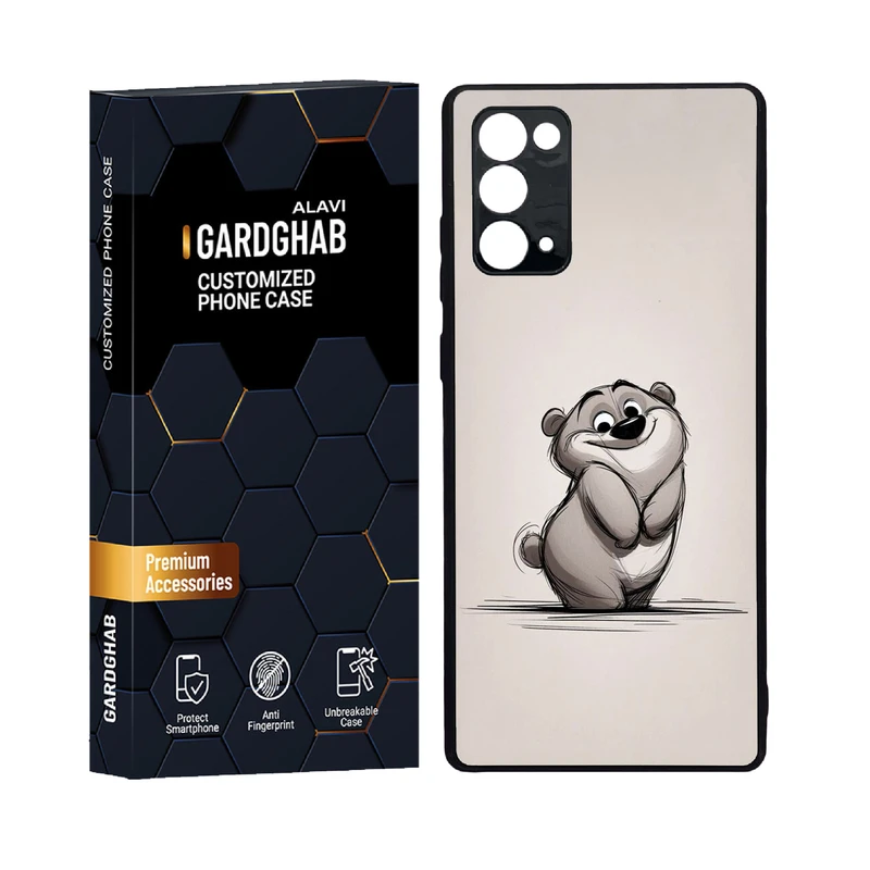 کاور گارد قاب علوی مدل دور ژله ای پشت گلس کارتونی و انیمه مناسب برای گوشی موبایل سامسونگ Galaxy Note 20