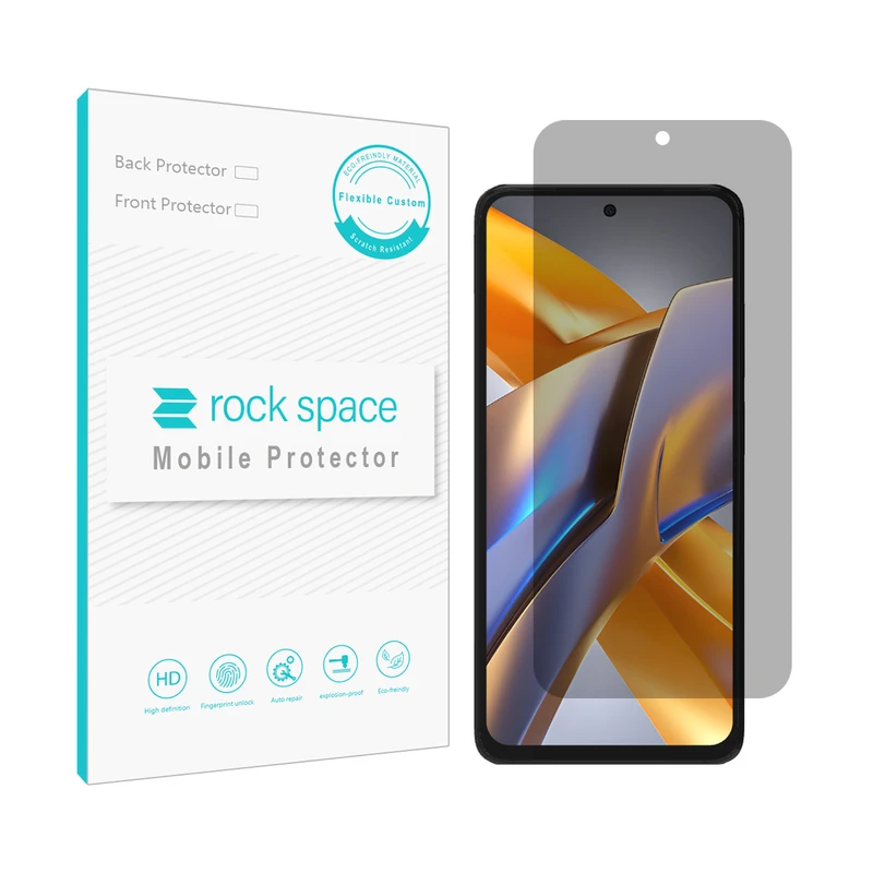 محافظ صفحه نمایش حریم شخصی راک اسپیس مدل HyPRV مناسب برای گوشی موبایل شیائومی Poco M5s