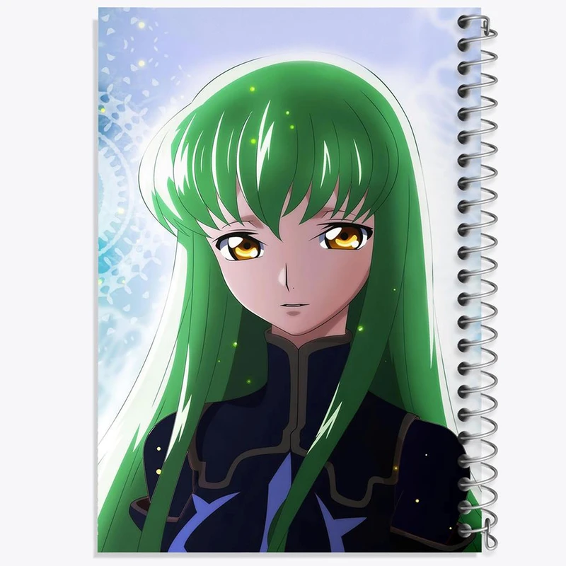 دفتر مشق 100 برگ خندالو طرح C.C سی سی انیمه کد گیاس Code Geass کد 13050