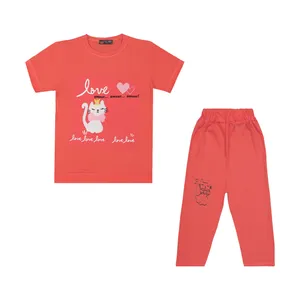 ست تی شرت و شلوار دخترانه خرس کوچولو مدل 2011299-72