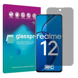 Glass Pro Resistant model privacy screen protector suitable for Realme 12 4G Mobile phone 