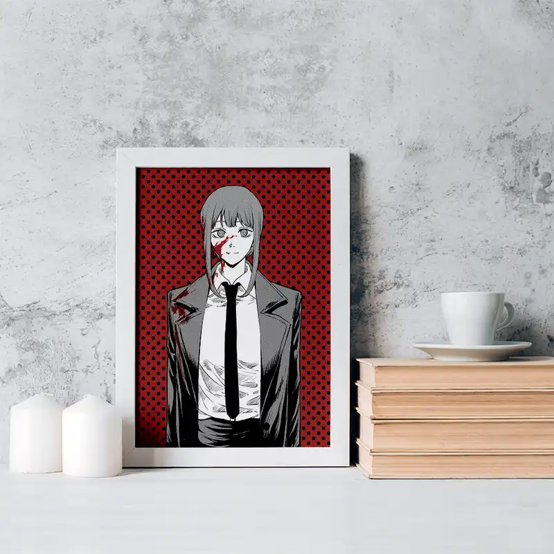 تابلو خندالو مدل ماکیما انیمه مرد اره ای کد 17947