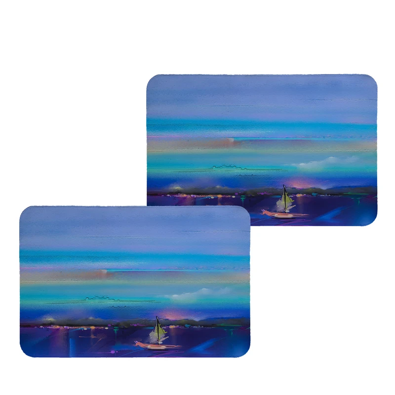 زیربشقابی طرح دریا کد 9215 بسته 2 عددی 