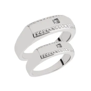 ست انگشتر نقره زنانه و مردانه مدل 20400