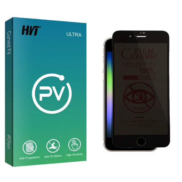 محافظ صفحه نمایش سرامیکی حریم شخصی اچ وی تی مدل PV Glass CRM مناسب برای گوشی موبایل اپل iPhone Se 2022