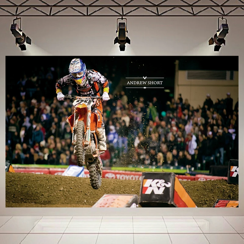 پوستر پارچه ای طرح مسابقات موتور کراس مدل Andrew Short کد AR19690
