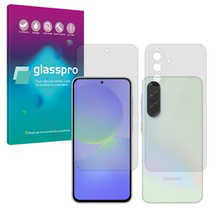 Glass Pro Resistant model transparent screen protector suitable for Samsung Galaxy A56 mobile phone along with the back protector