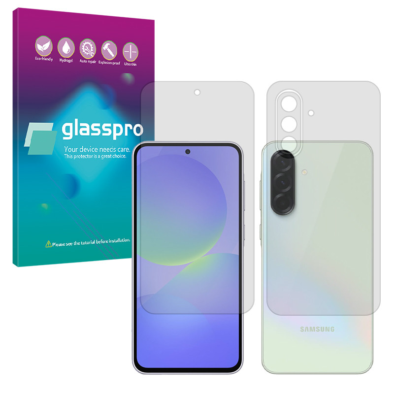 محافظ صفحه نمایش شفاف گلس پرو مدل Resistant مناسب برای گوشی موبایل سامسونگ Galaxy A56 به همراه محافظ پشت گوشی