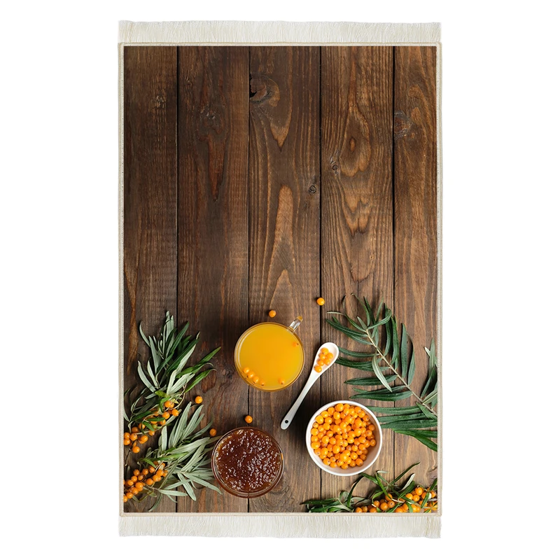 فرش ماشینی هانوکس مدل مدرن طرح چوب و نخود کد AHC-890-1