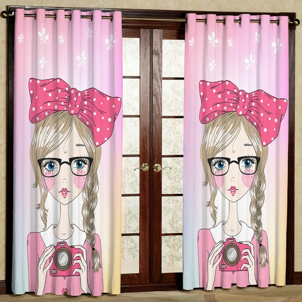 پرده مدل دختر کد 458 سایز 200x140 سانتی متر