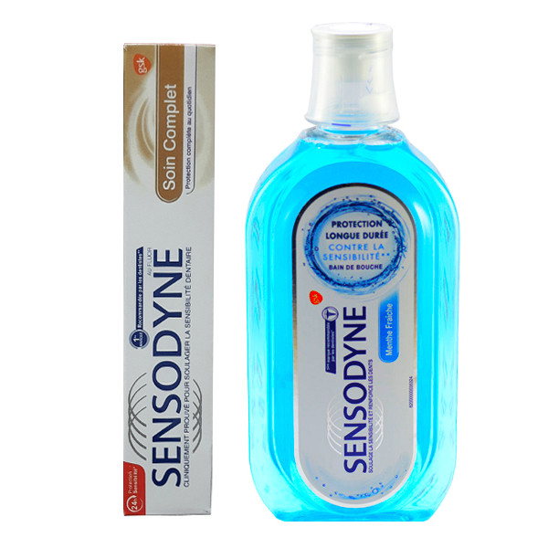 دهان شویه سنسوداین مدل Fresh Mint حجم 500 میلی لیتر به همراه خمیر دندان سنسوداین مدل Sion Complete حجم 75 میلی لیتر