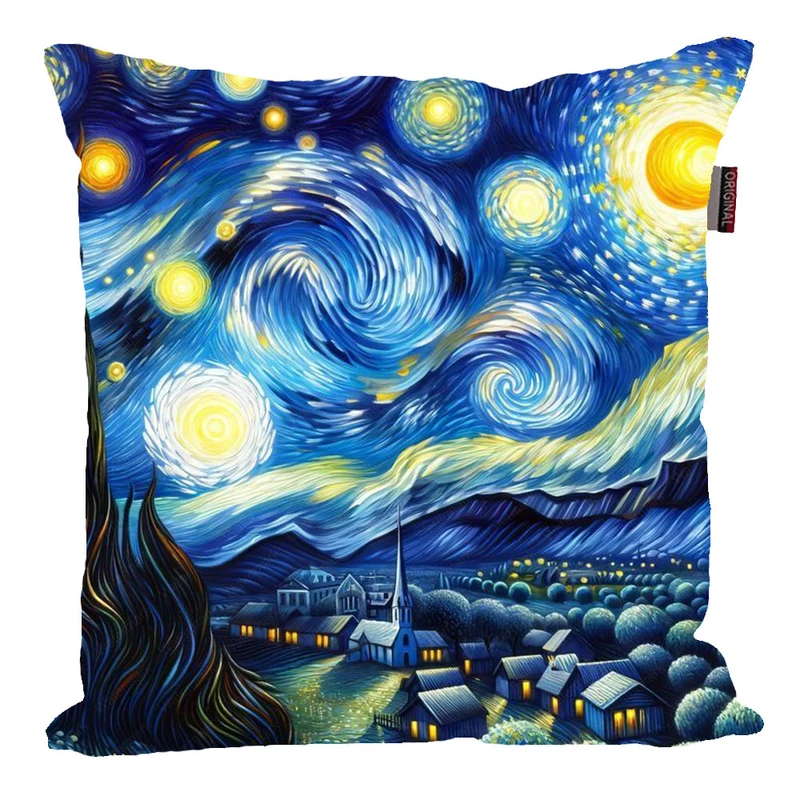 کوسن پاد آفرین مدل فانتزی طرح ونگوک شب های پرستاره کد p1028