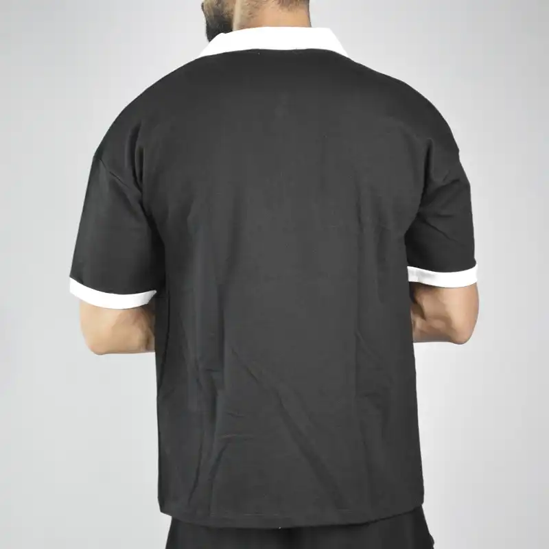 پولوشرت آستین کوتاه ورزشی مردانه مدل نیم زیپ کد 177979