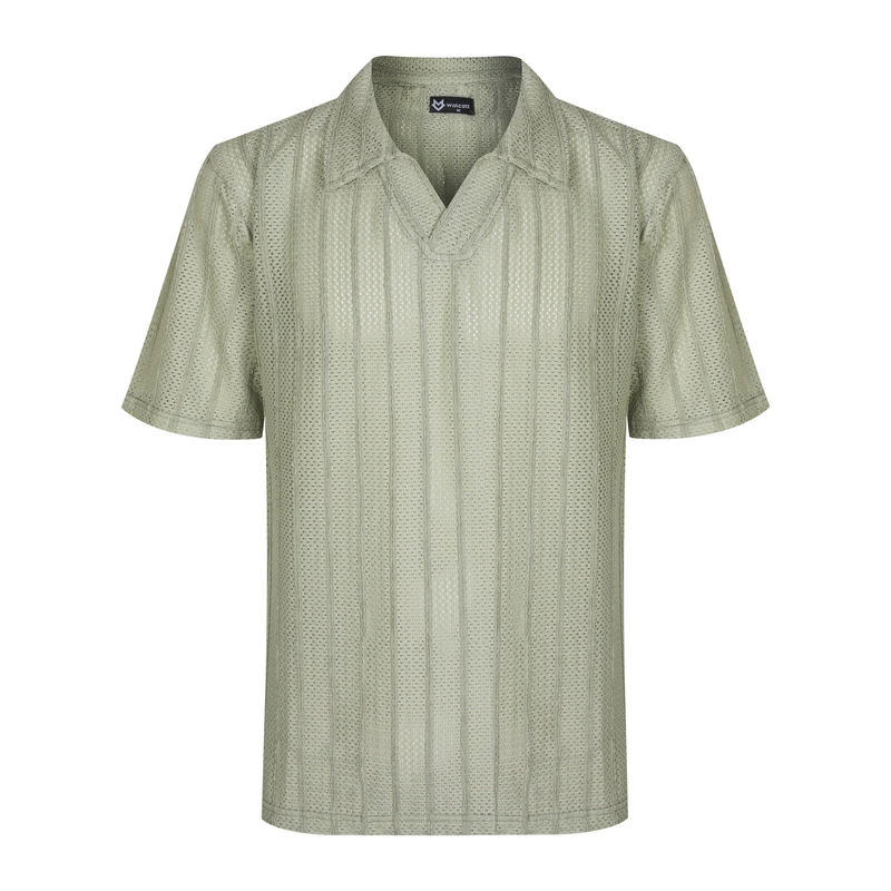 پولوشرت آستین کوتاه مردانه ولکات مدل مراکشی