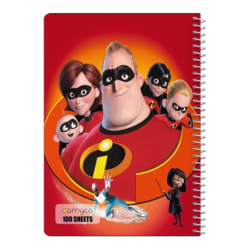 دفتر مشق 100 برگ سیمی کارنیکا طرح شگفت انگیزان The Incredibles کد 44836