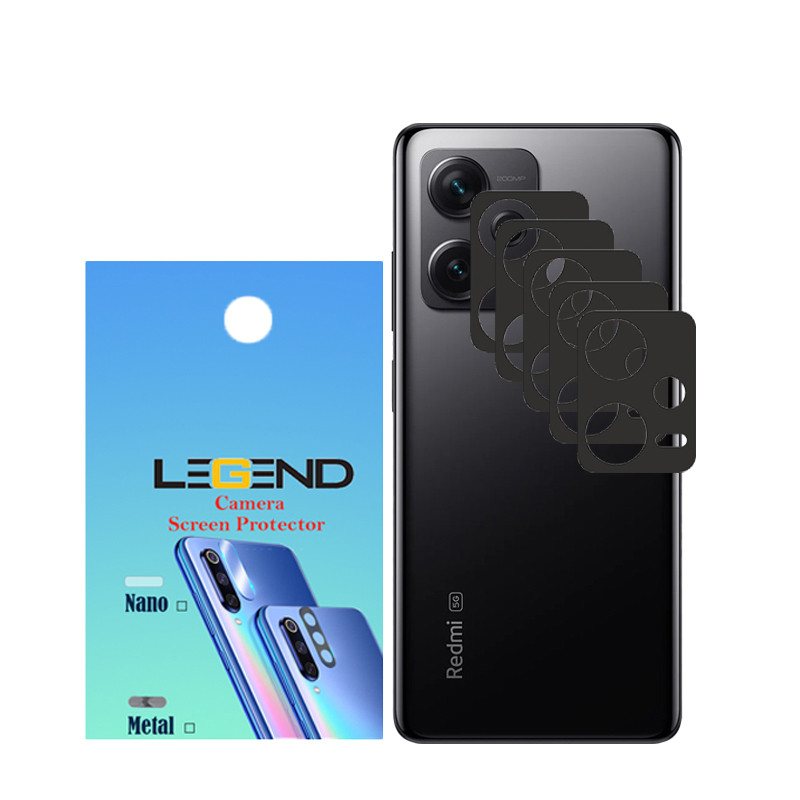 محافظ لنز دوربین لجند مدل فلزی مناسب برای گوشی موبایل شیائومی Redmi Note 12 Pro 5G بسته 5 عددی