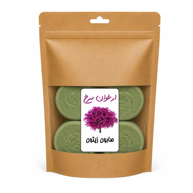 صابون زیتون ارغوان سرخ کد 04 وزن 1000 گرم بسته 4 عددی