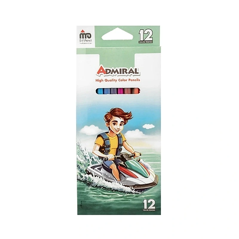  مداد رنگی 12 رنگ ادمیرال مدل پسر شجاع 