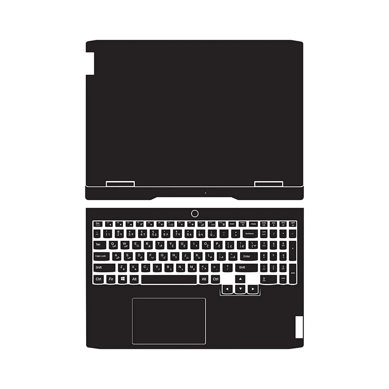برچسب محافظ لپ تاپ توییجین و موییجین کد 01 مناسب برای لپ تاپ لنوو  IdeaPad Gaming 3 - 15ARH7 , 15IAH7 به همراه برچسب حروف فارسی کیبورد