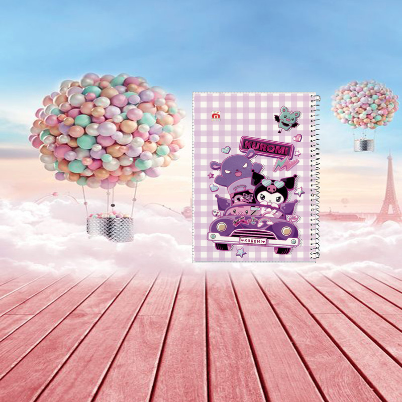 دفتر مشق 100 برگ آلما طرح KUROMI مدل طلقی کد 7113