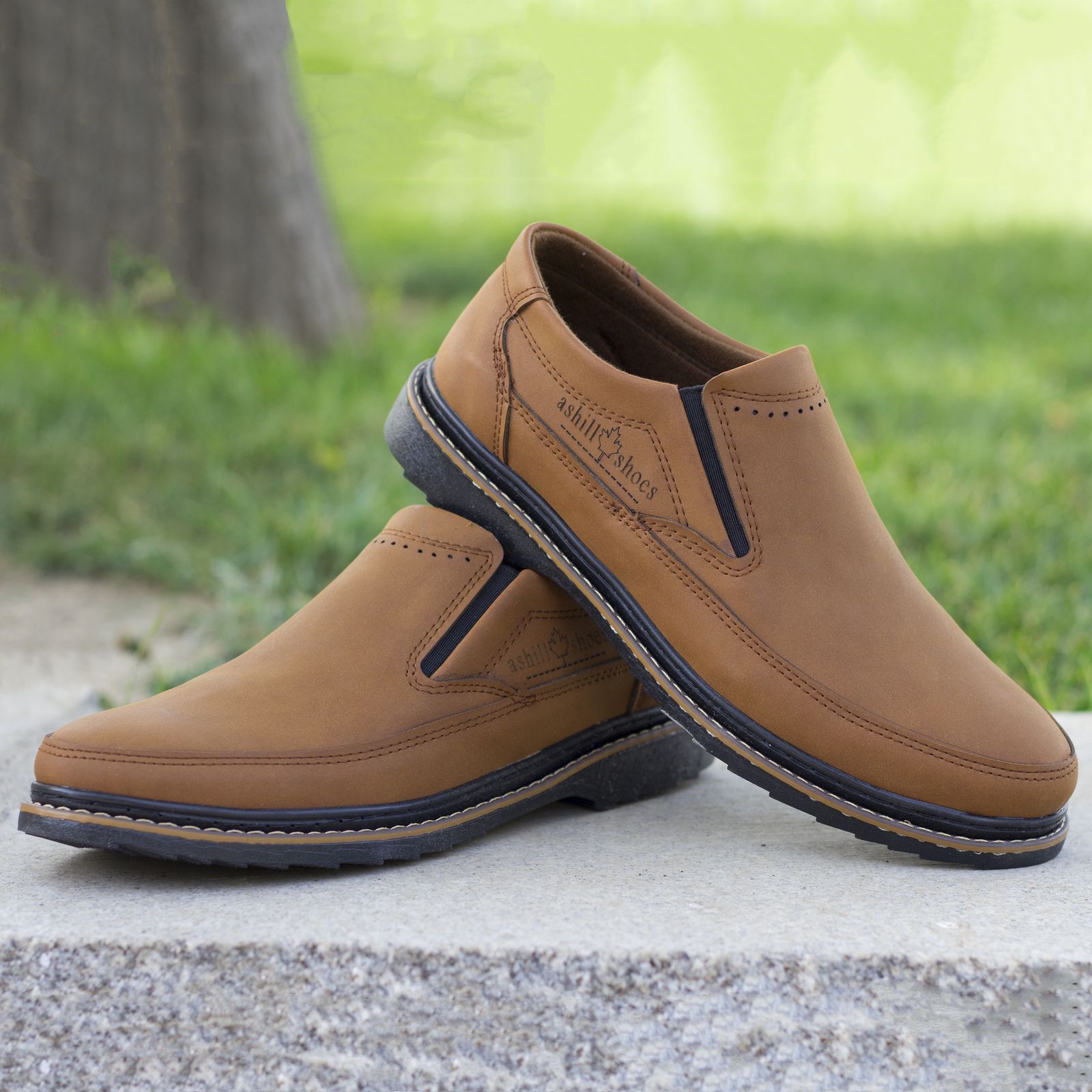 کفش مردانه مدل سورنا رنگ عسلی -  - 5