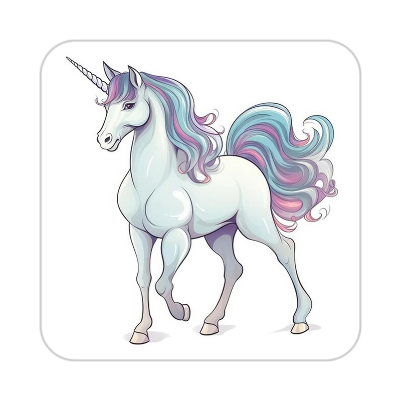 زیر لیوانی کاکتی طرح اسب تک شاخ و یونیکورن مدل mp29535