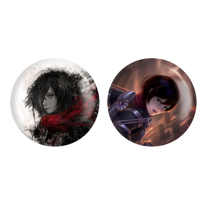 مگنت خندالو طرح میکاسا آکرمن انیمه اتک آن تایتان کد 1101911018 مجموعه 2 عددی