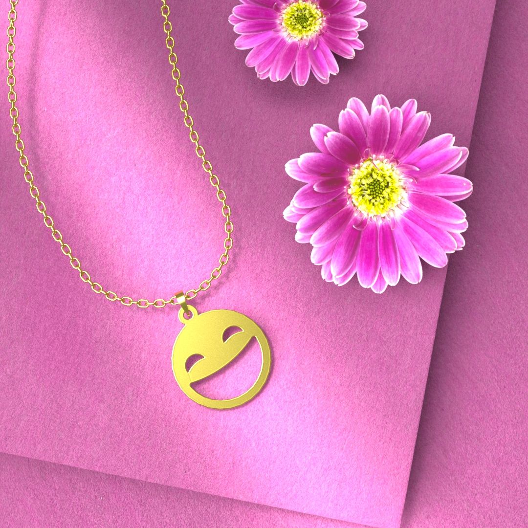 گردنبند طلا 18 عیار زنانه مدوپد مدل ایموجی کد c2-1-1002 -  - 4