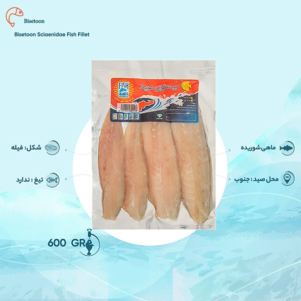 فیله ماهی شوریده بیستون - 600 گرم عکس شماره 6