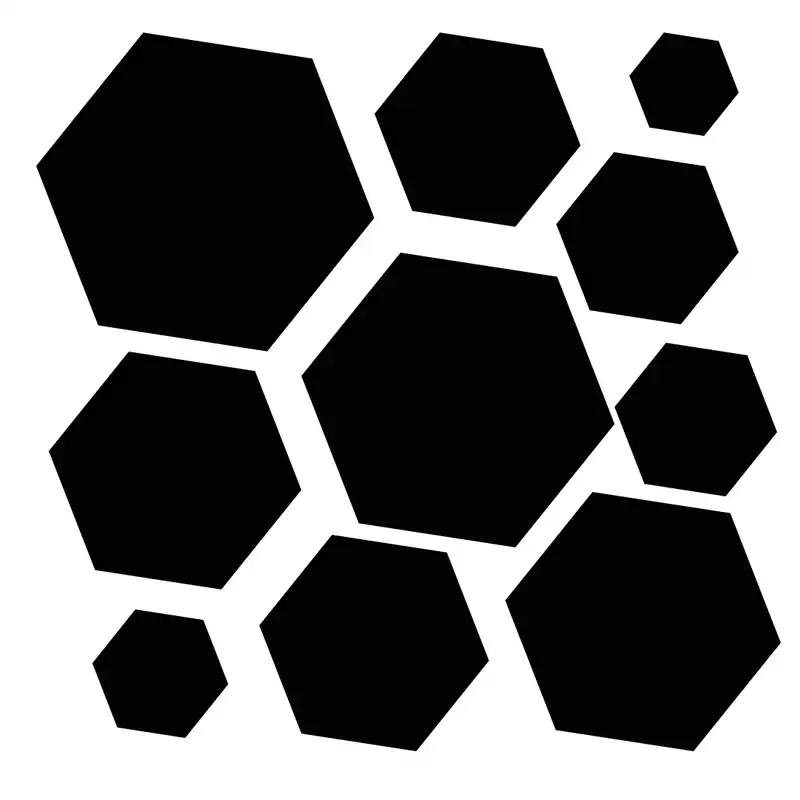 شابلون باتیس آرت طرح شش ضلعی کد 675