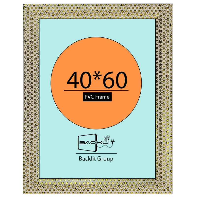 قاب عکس بکلیت طرح خاتم مدل لبه خم دیواری سایز 60×40 سانتی متر