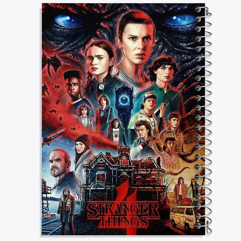 دفتر مشق 100 برگ خندالو طرح سریال استرنجر تینگز Stranger Things کد 19302