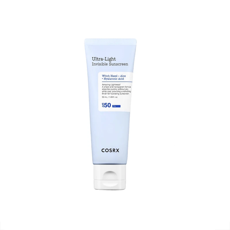 كرم ضدآفتاب بي رنگ دست و صورت کوزارکس SPF 50 مدل Ultra-Light محافظ UVA و UVB مناسب برای انواع پوست حجم 50 ميلی ليتر