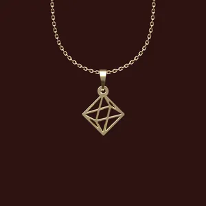 گردنبند طلا 18 عیار زنانه مدوپد مدل هندسی کد X2-1-1252