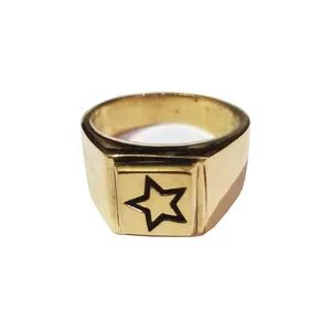 انگشتر مردانه مدل ستاره کد 1007