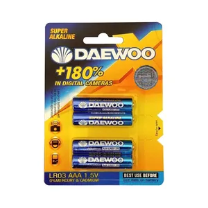 باتری نیم قلمی دوو مدل LR03 بسته 4 عددی