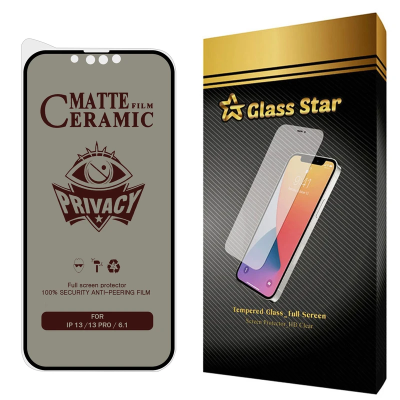 محافظ صفحه نمایش حریم شخصی گلس استار مدل CRP مناسب برای گوشی موبایل اپل iPhone 14