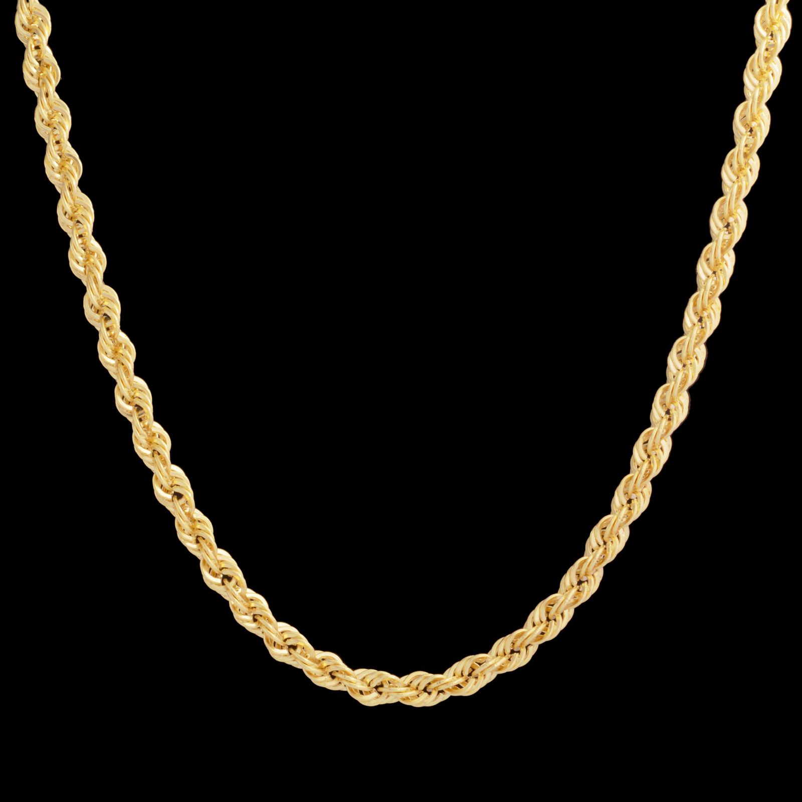 زنجیر طلا 18 عیار زنانه طلای مستجابی مدل طنابی ضخیم کد 45 -  - 1
