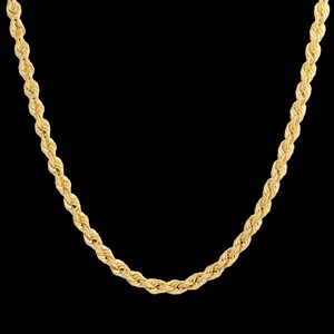 زنجیر طلا 18 عیار زنانه طلای مستجابی مدل طنابی ضخیم کد 45